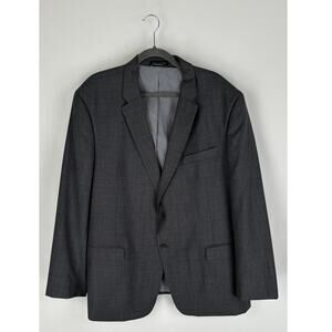 Tommy Hilfiger Wool Blazer Suit Sport Jacket Mens Size 48 Reg Grey 2 Button